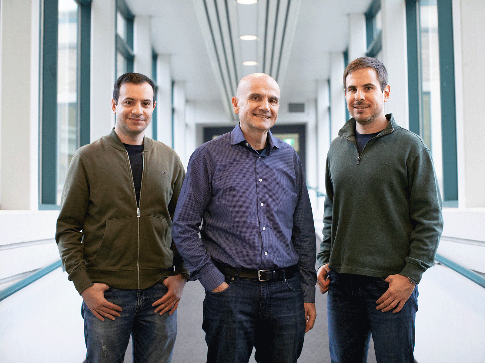 Group picture of three members of the ByteShape team.